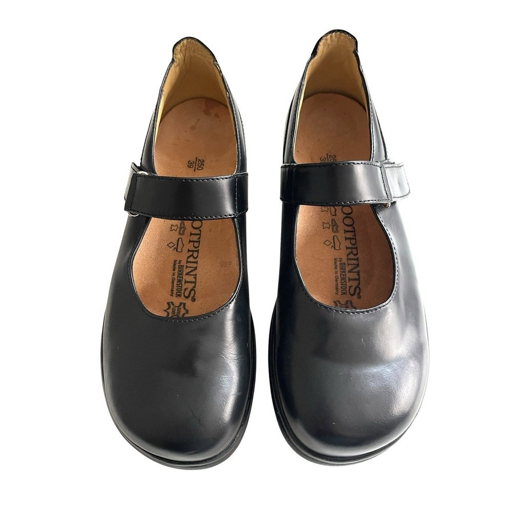 Women's Footprints by Birkenstock Annapolis Black Leather Mary Jane Shoes Sz 39